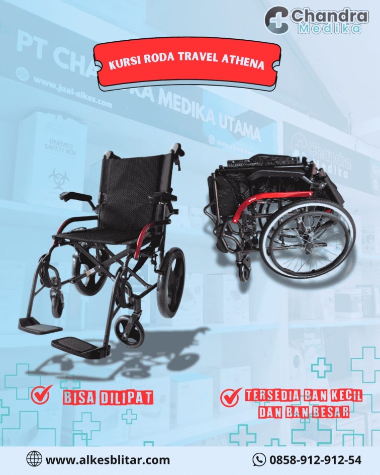 kursi roda travel athena avico ini ringan, mudah dilipat