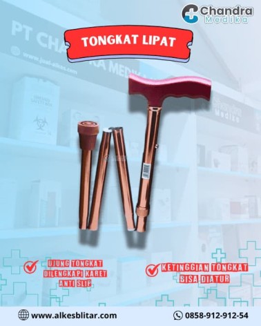 tongkat lipat lansia ringan dan praktis