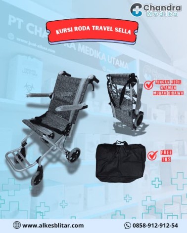 kursi roda travel sellaco lipat ringan dari Chandra Medika