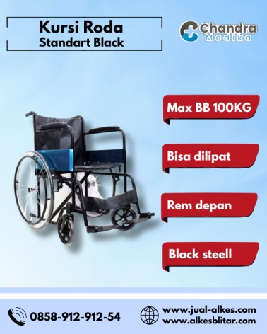 tips merawat kursi roda standart black