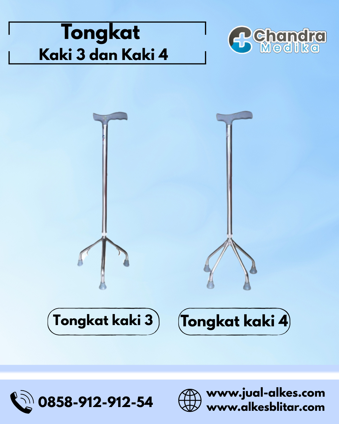  Perbedaan antara tongkat kaki 3 dan tongkat kaki 4 Motiv 