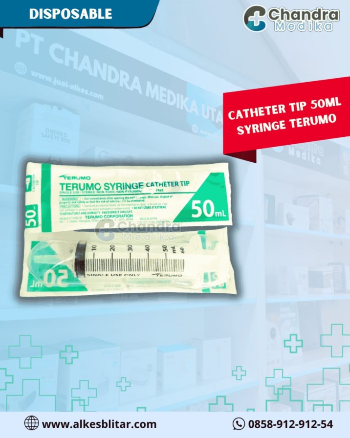 Catheter Tip Syringe 50ml adalah alat suntik medis berkapasitas besar yang memiliki ujung tipe kateter (catheter tip)