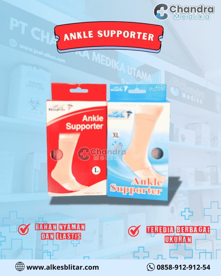 Ankle supporter untuk pergelangan kaki – tersedia di Chandra Medika Blitar