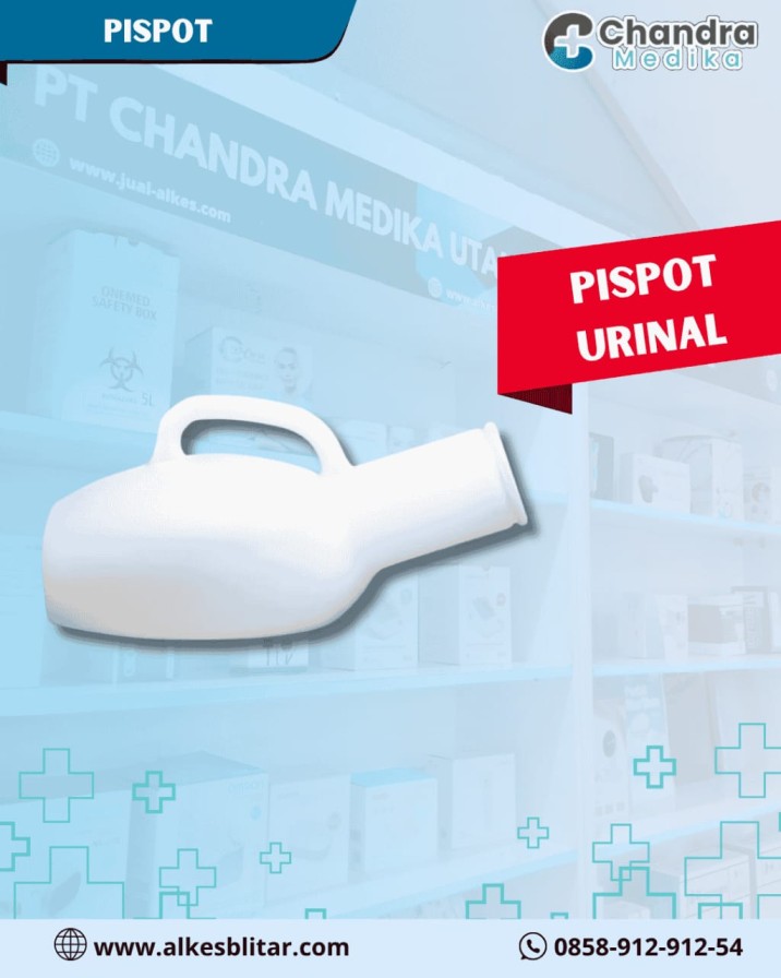 Pispot pria adalah alat bantu medis berbentuk wadah dengan desain khusus untuk digunakan oleh pasien laki-laki saat buang air kecil dalam posisi berbaring