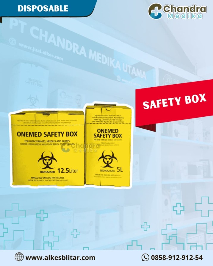 Safety box medis adalah wadah khusus sekali pakai yang dirancang untuk menampung limbah tajam