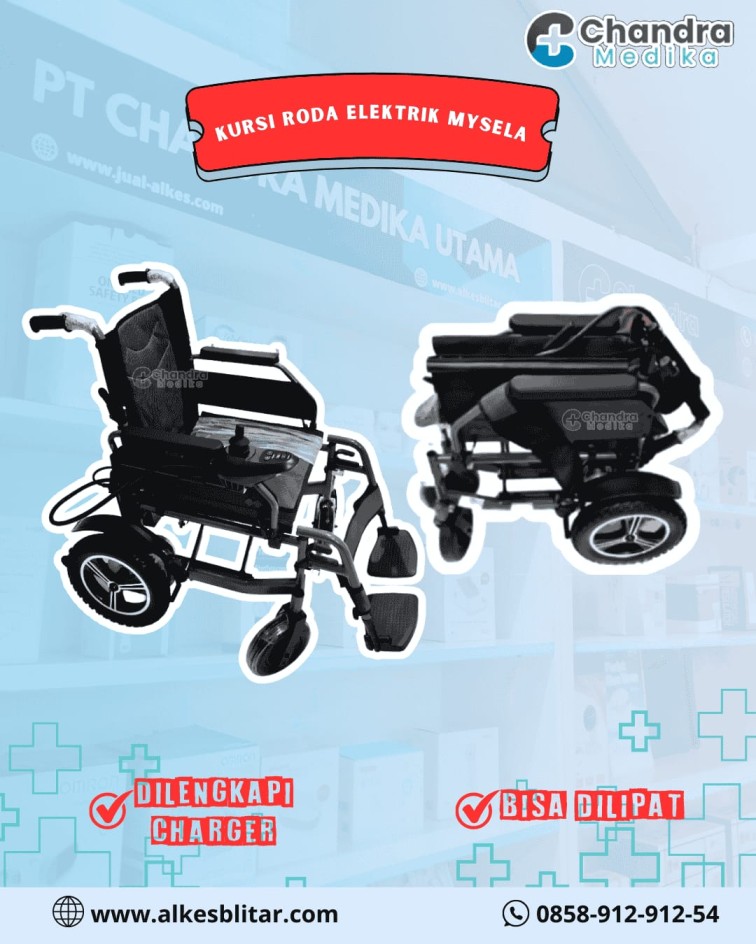 kursi roda elektrik mysela ky123 sangat nyaman dan mudah dilipat