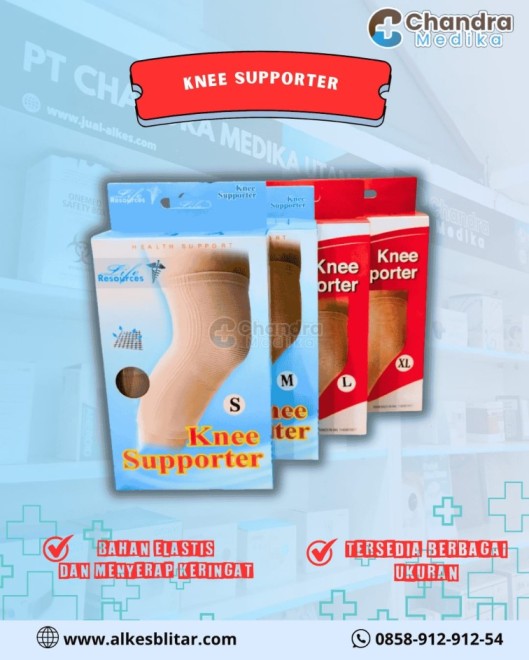 Temukan knee supporter terbaik untuk dukung lutut saat olahraga, kerja, atau pemulihan cedera. Nyaman, elastis, dan tersedia berbagai ukuran. Dapatkan hanya di Chandra Medika Blitar!