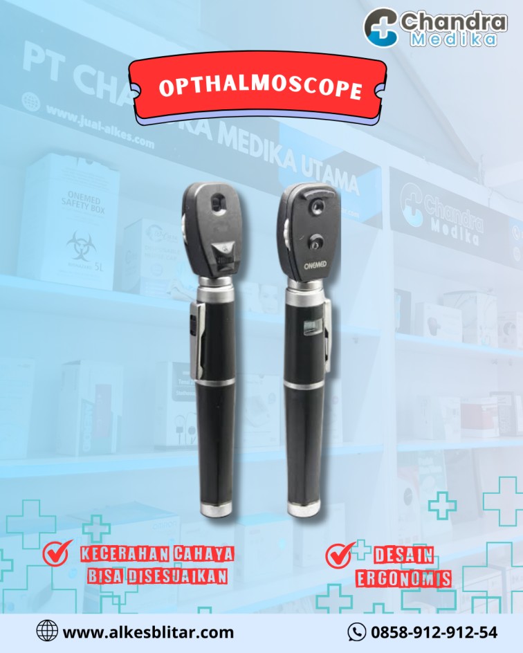 Ophthalmoscope merupakan perangkat medis yang berfungsi untuk melihat struktur dalam mata, seperti retina, saraf optik, pembuluh darah, hingga area makula.