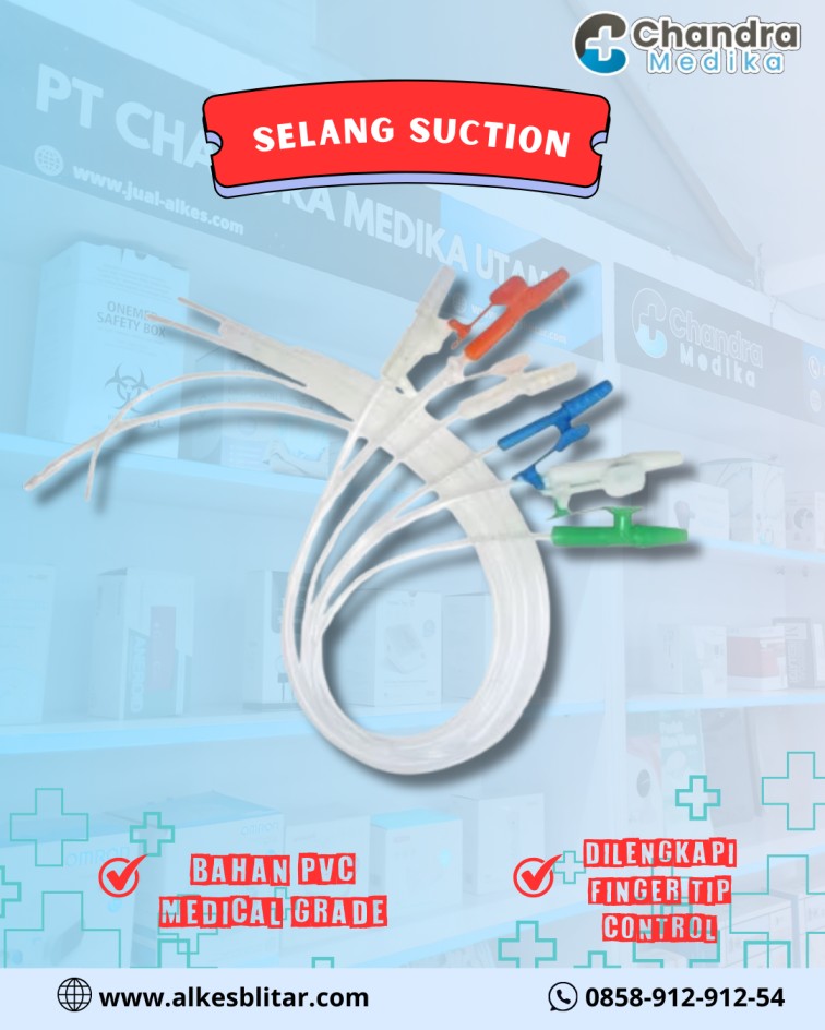 Selang suction adalah alat medis yang berupa selang berfungsi untuk menghubungkan kateter suction atau alat aspirasi dengan mesin penyedot (suction pump)