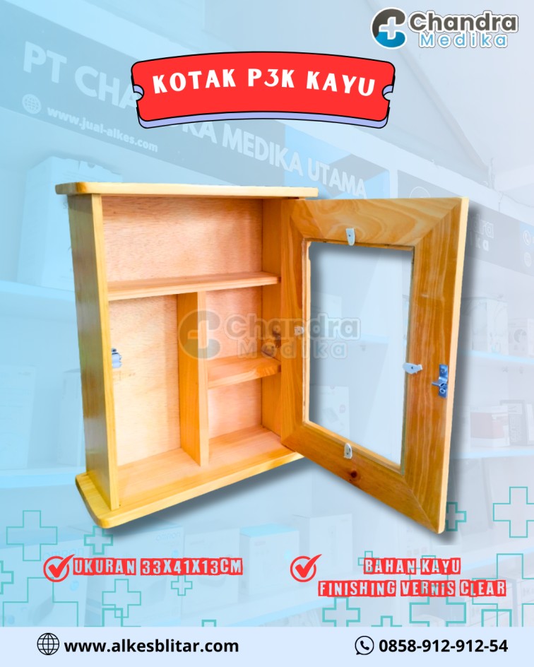 Kotak P3K adalah perlengkapan wajib yang ideal ditempatkan di lingkungan rumah, sekolah, maupun kantor.