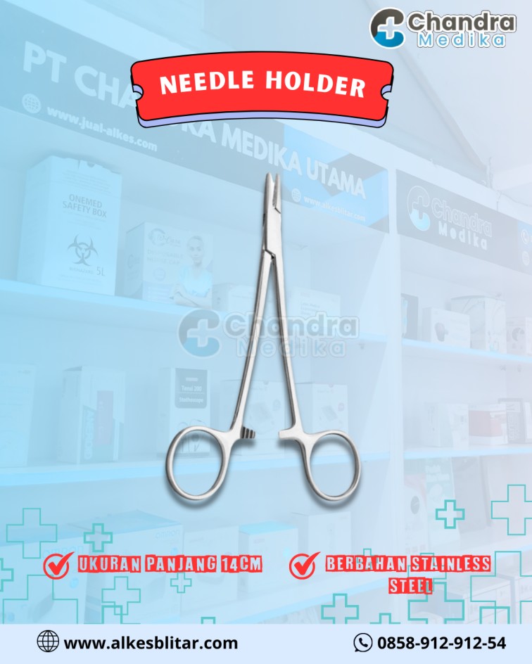 needle holder menjadi bagian vital dari setiap set instrumen bedah, baik dalam operasi besar maupun tindakan sederhana di klinik.
