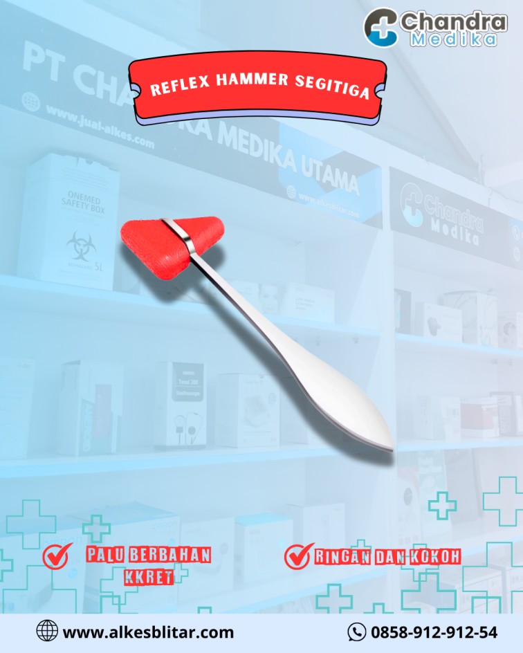 reflex hammer segitiga menjadi salah satu instrumen yang paling penting. Alat sederhana ini digunakan untuk menilai fungsi refleks tendon dalam pada pasien.