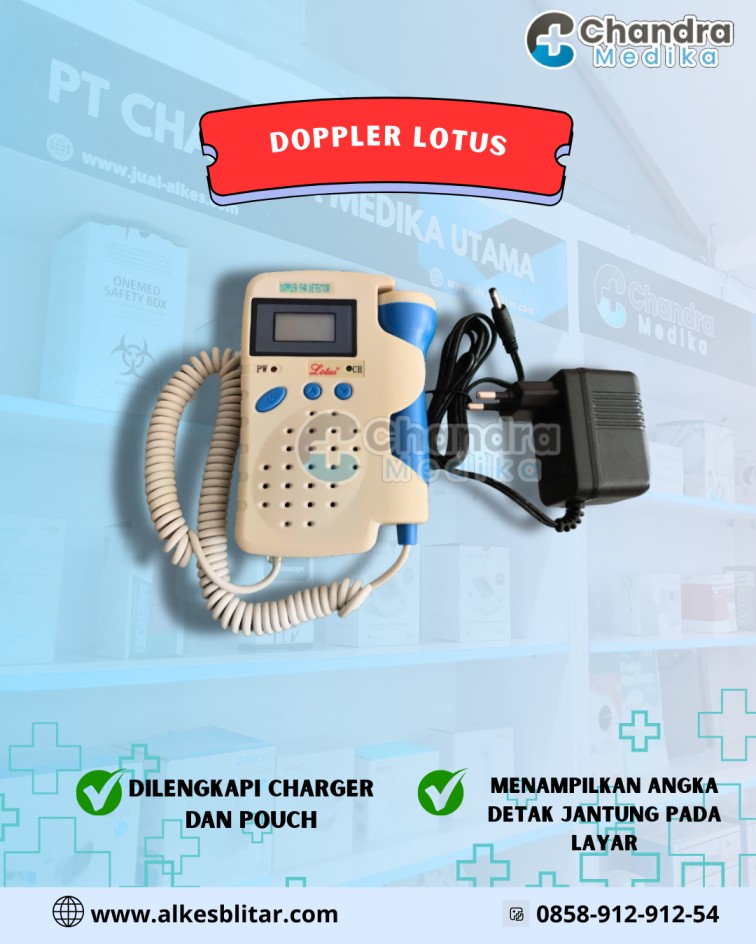 Doppler Lotus adalah perangkat medis yang memanfaatkan gelombang ultrasonik untuk menangkap aktivitas jantung janin.