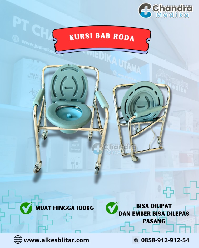 Kursi BAB Commode Chair Roda adalah salah satu alat bantu kesehatan yang sangat bermanfaat untuk lansia, pasien pascaoperasi, penyandang disabilitas, maupun individu yang mengalami kesulitan berjalan menuju kamar mandi.