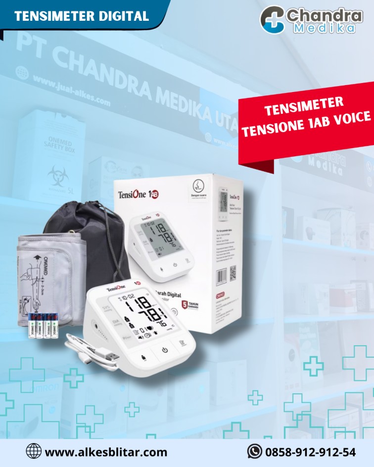 Tensimeter  Digital Tensione 1AB Voice: Alat Ukur Tekanan Darah Digital dengan Panduan Suara yang Lebih Mudah Digunakan