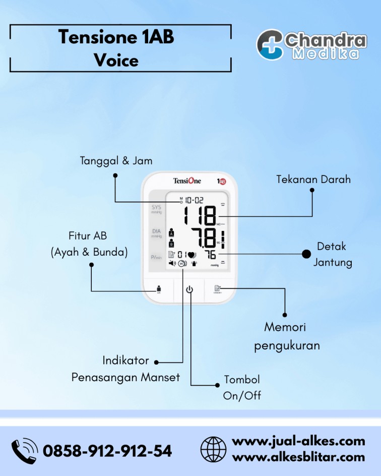 Tensimeter Digital 1AB Voice