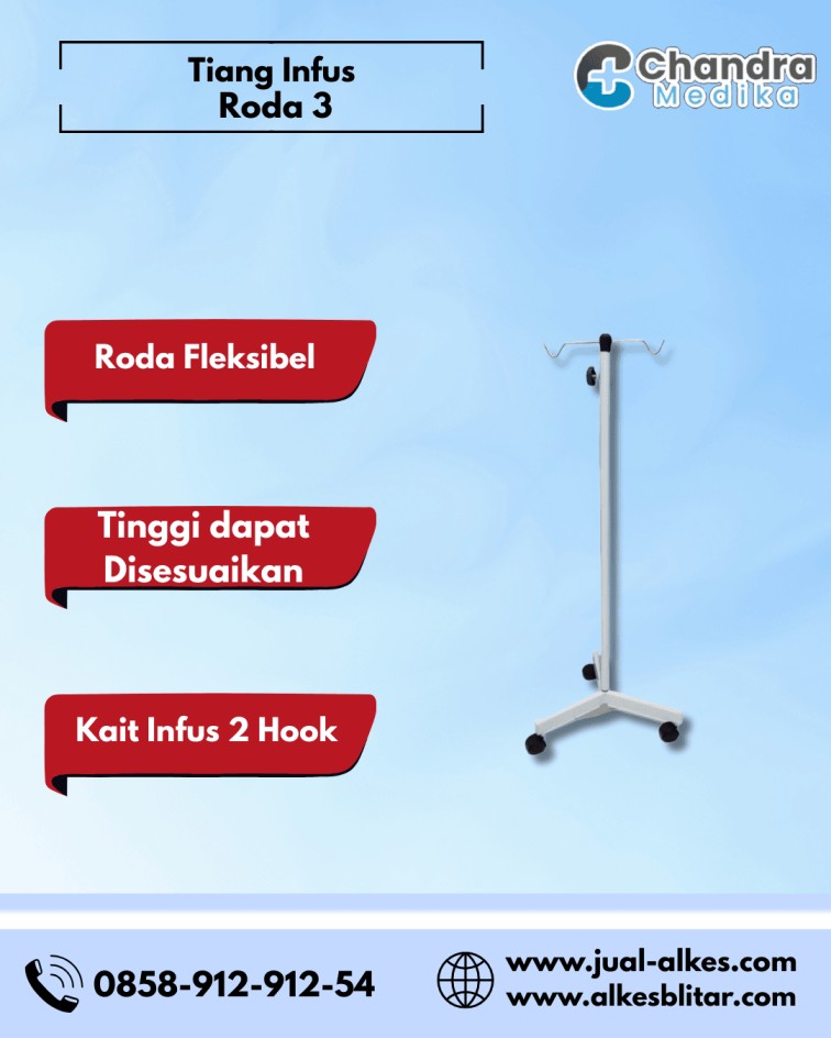 Tiang Infus Roda 3