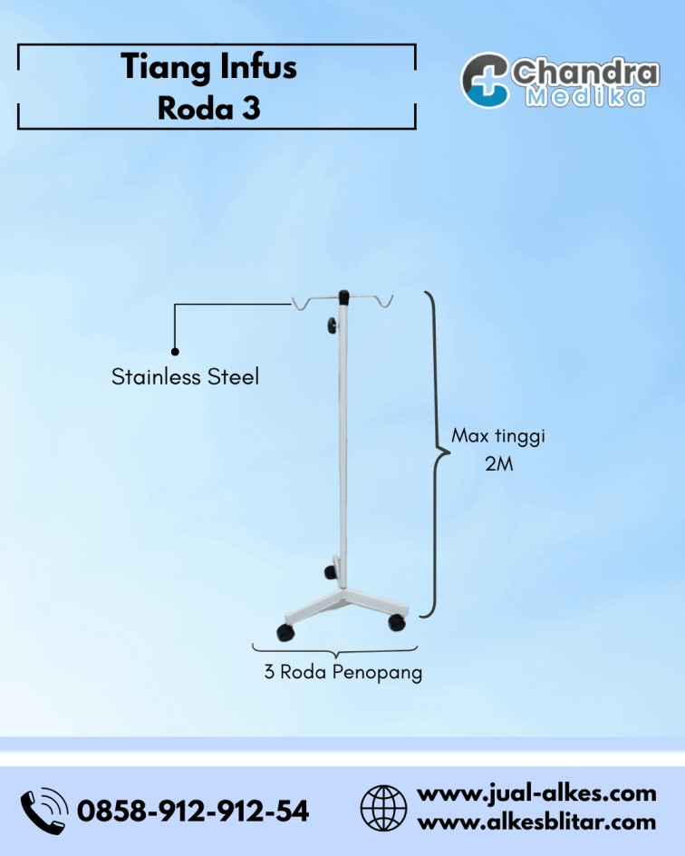 Tiang Infus Roda 3