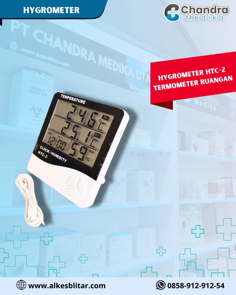 Hygrometer HTC-2 Termometer Suhu Ruangan Digital