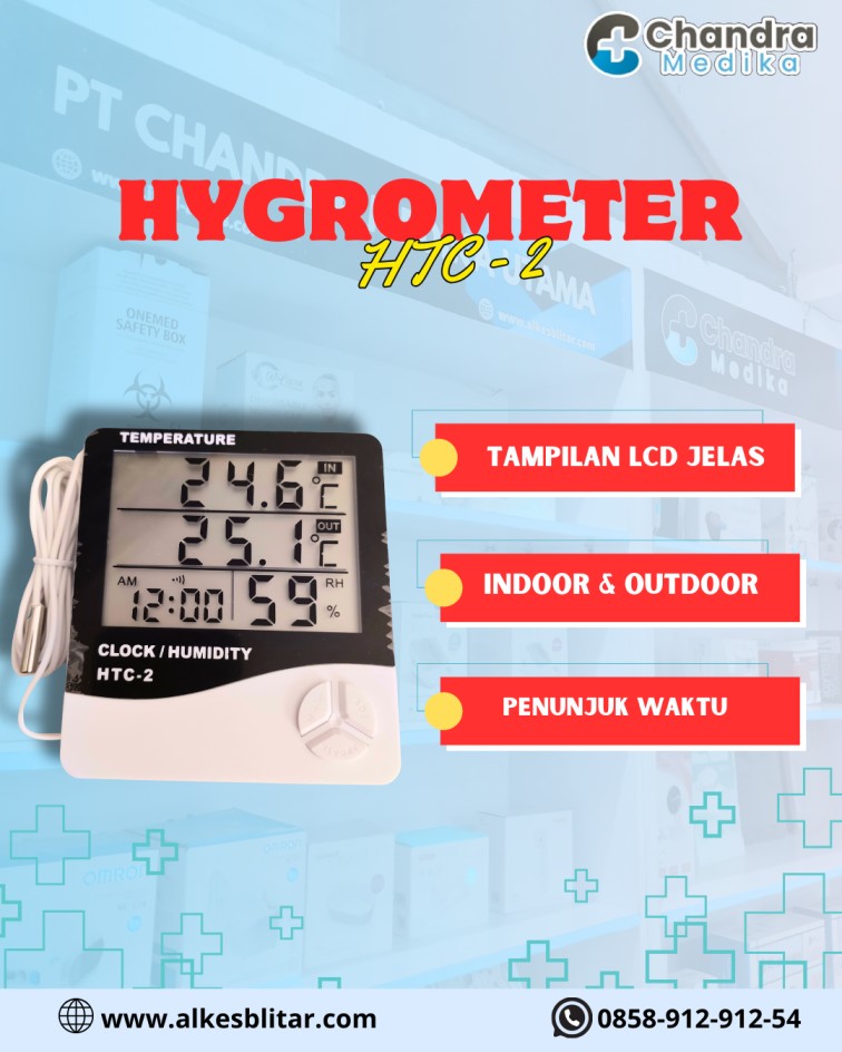 Hygrometer HTC-2 Termometer Suhu Ruangan Digital