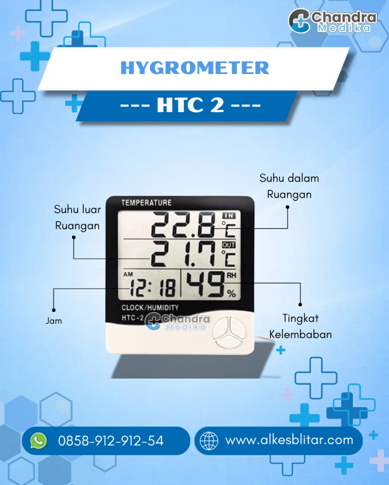 Hygrometer HTC-2 Termometer Suhu Ruangan Digital