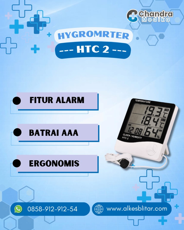 Hygrometer HTC-2 Termometer Suhu Ruangan Digital