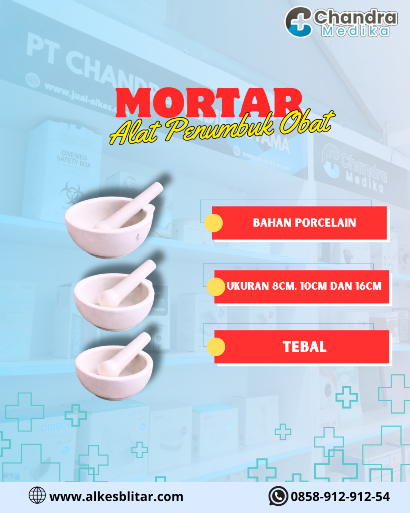 Mortar penumbuk obat porcelain