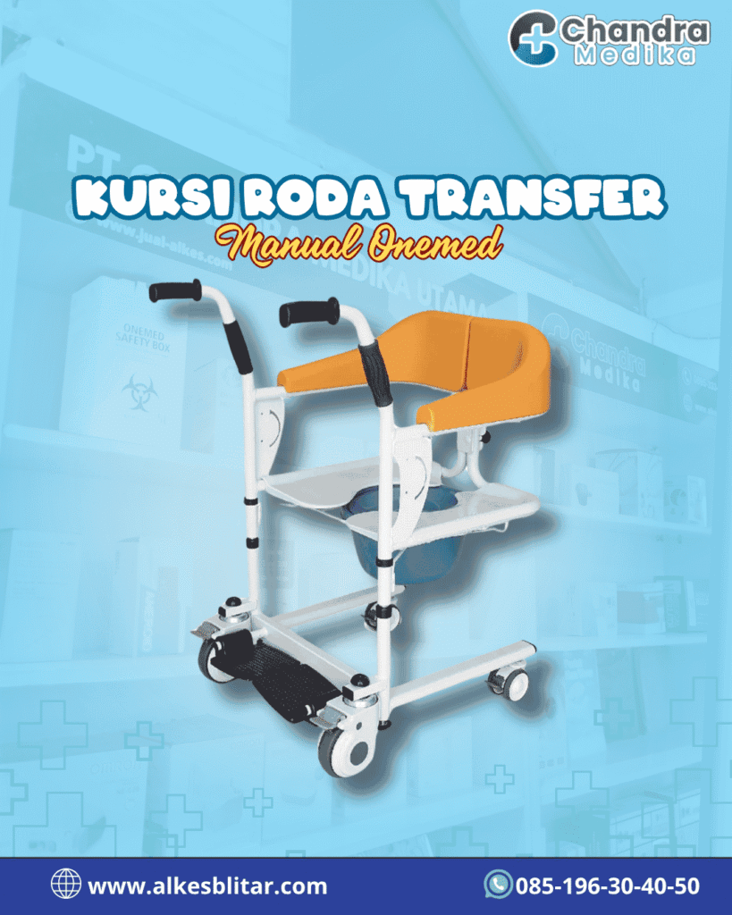 Kursi Roda Transfer Pasien Manual + Commode
