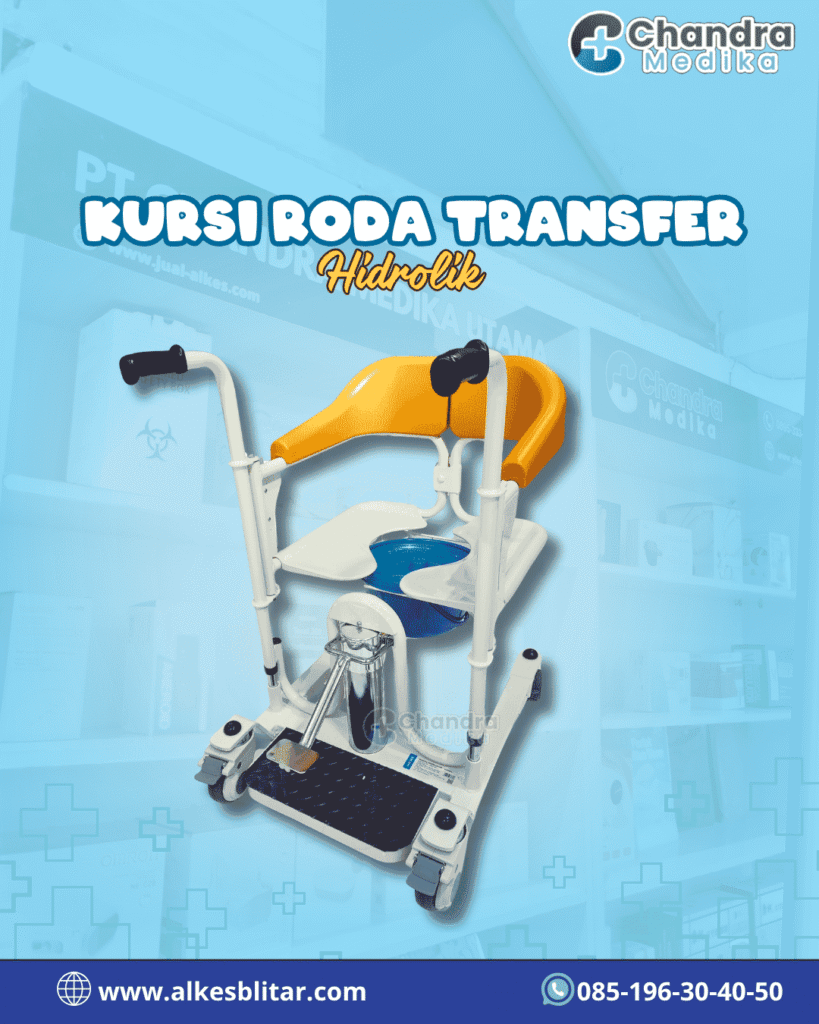Kursi Roda Transfer Pasien Hidrolik + Commode