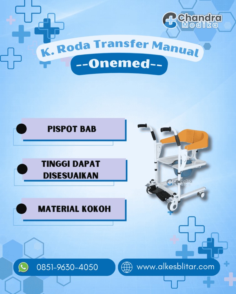 Kursi Roda Transfer Pasien Manual + Commode