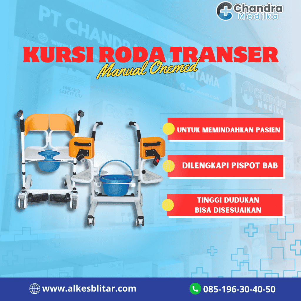 Kursi Roda Transfer Pasien Manual + Commode