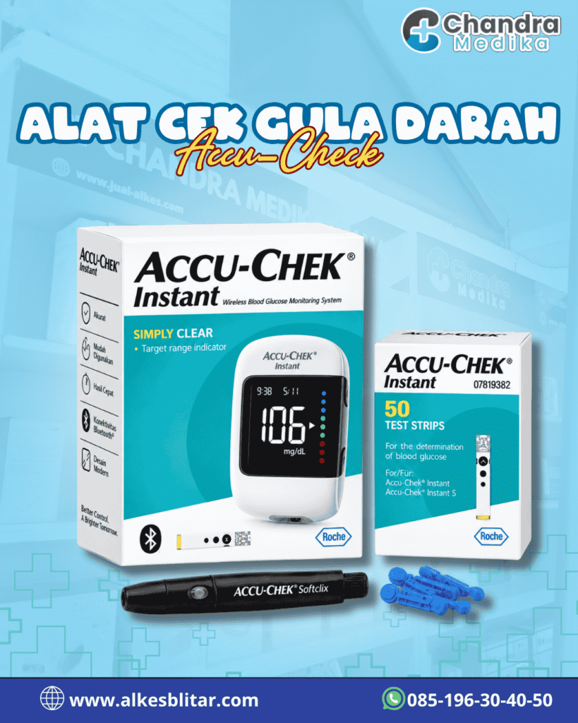   Alat Cek Gula Darah Accu Chek + Strip 50 Pcs