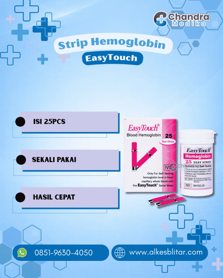 Strip Hemoglobin EasyTouch Isi 25: Praktis & Akurat