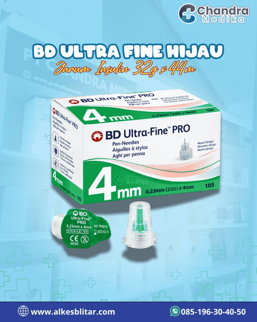 Jarum Insulin BD Ultra Fine PRO 4mm (32G), Pilihan Praktis untuk Terapi Insulin