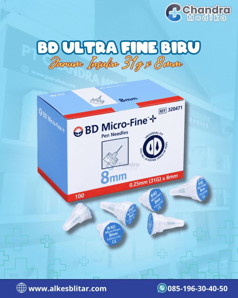 Jarum Insulin Biru BD Ultra Fine PRO 8mm (31G)