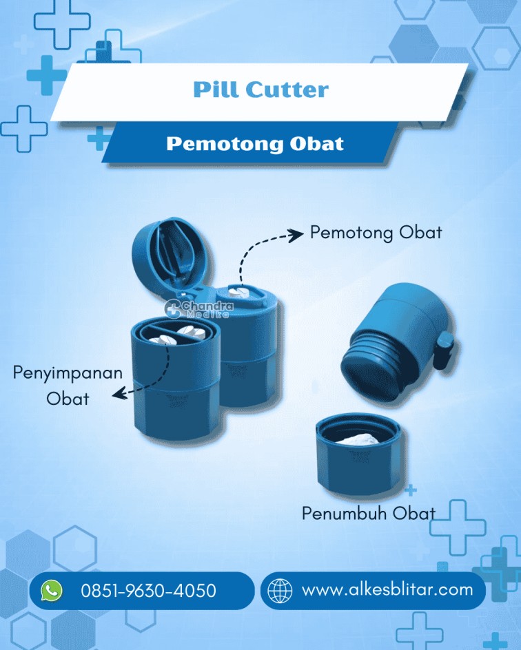 Pill Cutter Pemotong, Penghancur & Penumbuk Obat Multifungsi