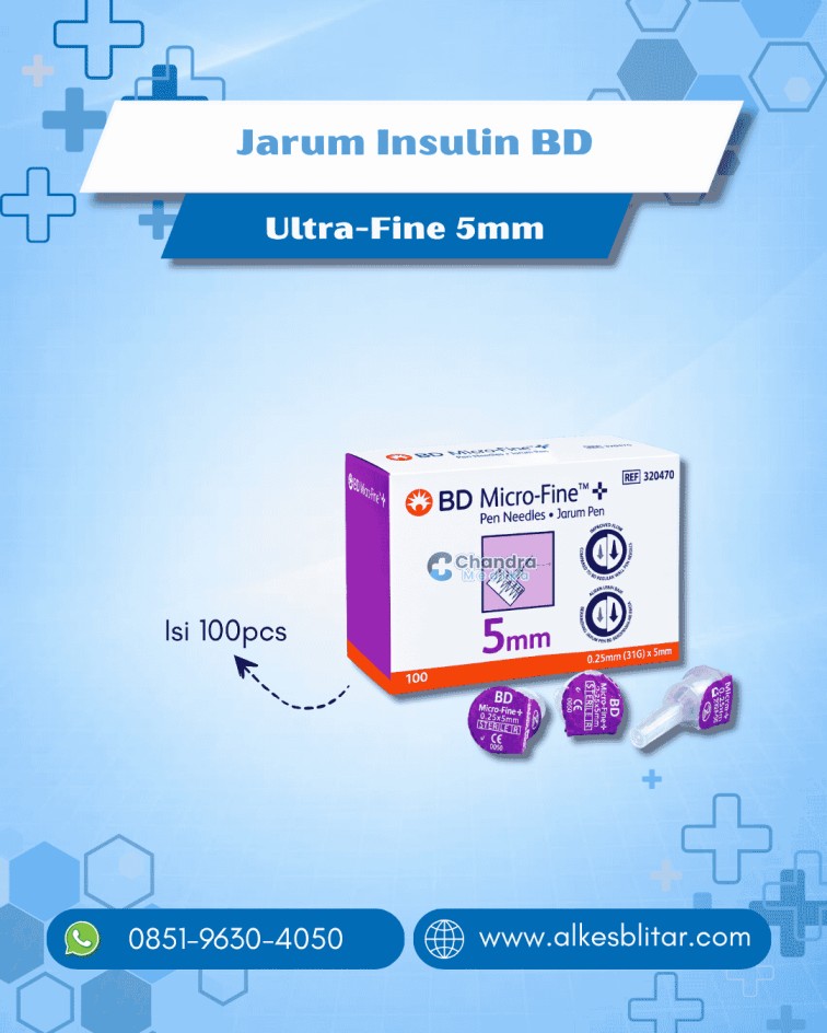 Jarum Insulin Ungu BD Ultra-Fine PRO 5mm (31G)