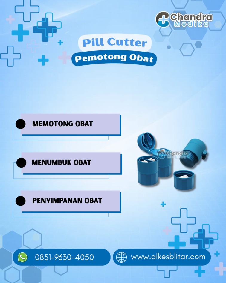 Pill Cutter Pemotong, Penghancur & Penumbuk Obat Multifungsi