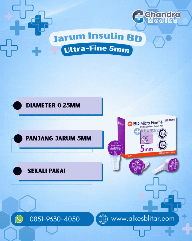 Jarum Insulin Ungu BD Ultra-Fine PRO 5mm (31G)