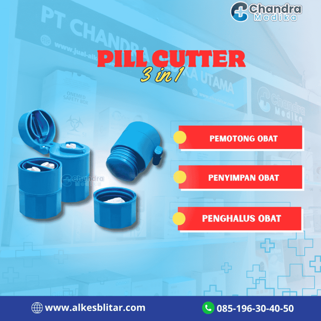 Pill Cutter Pemotong, Penghancur & Penumbuk Obat Multifungsi