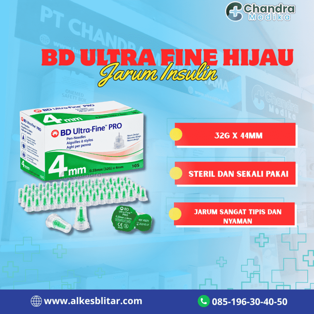 Jarum Insulin BD Ultra Fine PRO 4mm (32G), Pilihan Praktis untuk Terapi Insulin